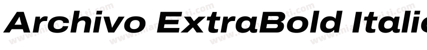 Archivo ExtraBold Italic字体转换